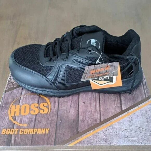 Hoss Boot Co Shoes - Hoss Reno II Black Athletic Composite Toe Shoe - Size: Women 8.5 Wide (2E)